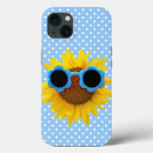 Zonnebrillen op zonnebloemen Case-Mate iPhone case (Achterkant)