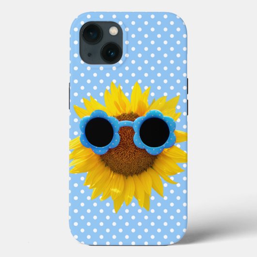 Zonnebrillen op zonnebloemen Case-Mate iPhone case (Achterkant)