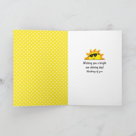 Zonnebrillen op zonnebloemen kaart (Binnen)