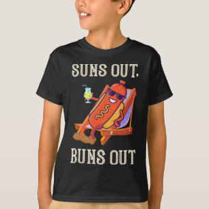 Zonnebrillen Uit Hot Dog Brødjes Uit Worst Bbq Hot T-shirt