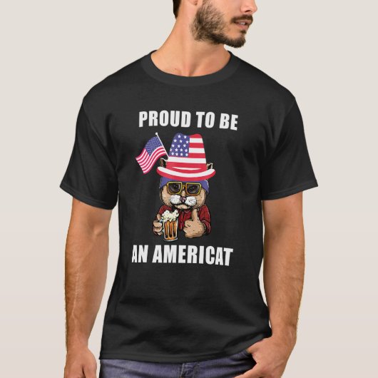 Zonnebrillen van de Amerikaanse vlag zijn een Amer T-shirt (Voorkant)