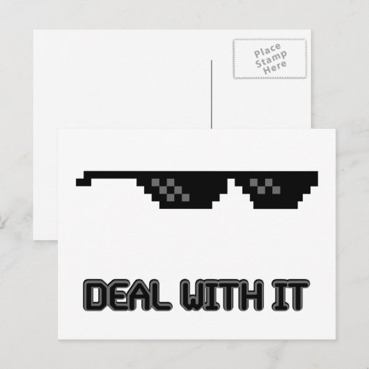 Zonnebrillen verwerken briefkaart (Voorkant / Achterkant)