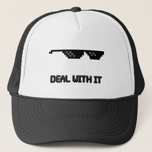 Zonnebrillen verwerken trucker pet (Voorkant)