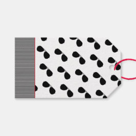 Zonnebrillen vliegend vliegtuig vliegende piloot cadeaulabel