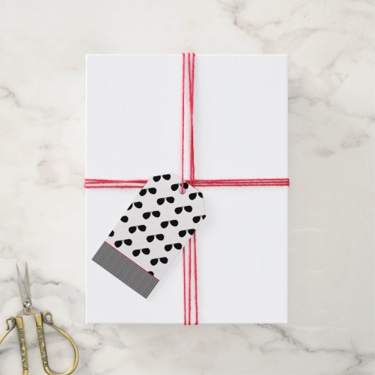 Zonnebrillen vliegend vliegtuig vliegende piloot cadeaulabel (Met Touw)