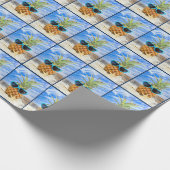 Zonnebrillen voor het hart op ananas cadeaupapier (Hoek)