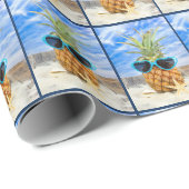 Zonnebrillen voor het hart op ananas cadeaupapier (Rol Hoek)