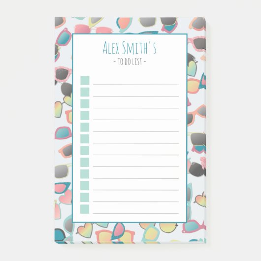 Zonnebrillen voor Kids met Retro Uitstraling Post-it® Notes (Voorkant)