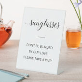 Zonnebrillen worden niet geblindeerd door onze lie reclamebord met voetstuk (Insitu)