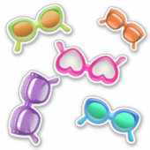 Zonnebrillen Zomer Zomffeestvieren Sticker (Voorkant)