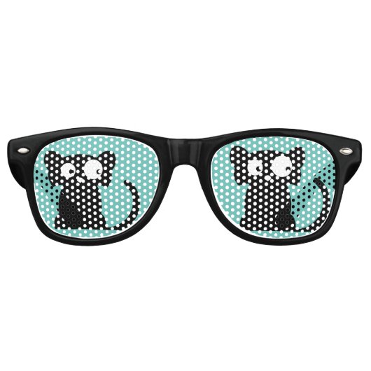 Zonnebrillen ZWARTE CAT-FUNNY Party (Voorkant)