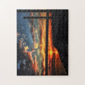 Zonnebrug bij de Inlet van de Indische rivier Legpuzzel (Verticaal)