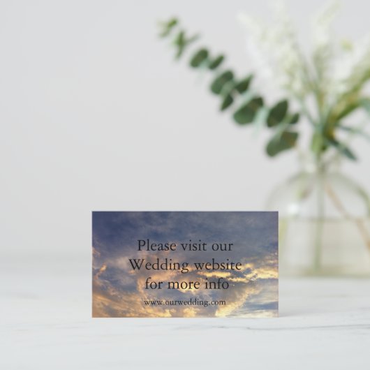 Zonnebruiloft Informatiekaartje (Staand voorkant)