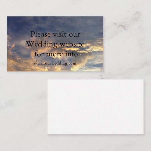 Zonnebruiloft Informatiekaartje (Voorkant / Achterkant)