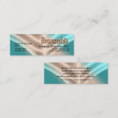 Zonnebruinzonnezout, brons mini visitekaartje (Voorkant / Achterkant)