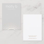 Zonneburst Gray Earring Jewelry Display Holder Visitekaartje (Voorkant / Achterkant)