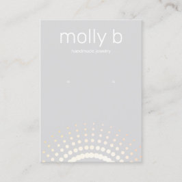 Zonneburst Gray Earring Jewelry Display Holder Visitekaartje