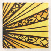 Zonneburst Onderzetter Glazen Onderzetter (Voorkant)