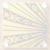 Zonneburst Onderzetter Glazen Onderzetter (Achterkant)