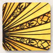 Zonneburst onderzetter van harde kunststof (Voorkant)