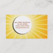 Zonneburst Visitekaartje (Achterkant)