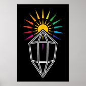 zonnecatcher prisma geometrische kristal poster (Voorkant)
