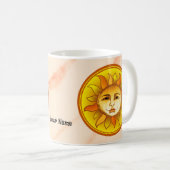 Zonnecirkel glimlachen koffiemok (Voorkant rechts)