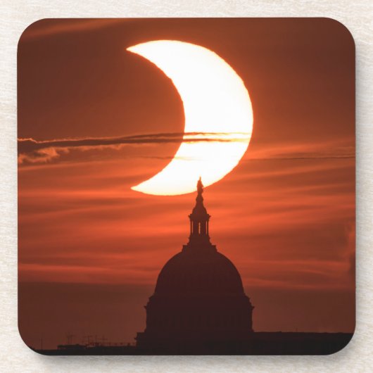 Zonneclipse 2021 bier onderzetter (Voorkant)