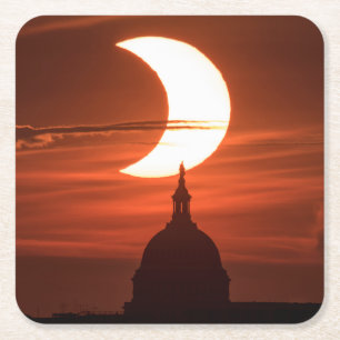 Zonneclipse 2021 kartonnen onderzetters