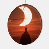Zonneclipse 2021 keramisch ornament (Links)