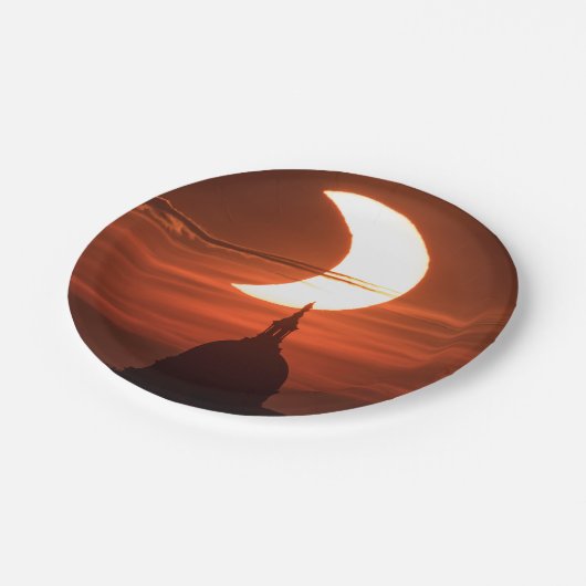 Zonneclipse 2021 papieren bordje (Gekanteld)