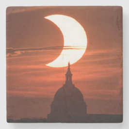 Zonneclipse 2021 stenen onderzetter