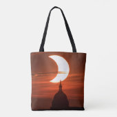 Zonneclipse 2021 tote bag (Achterkant)