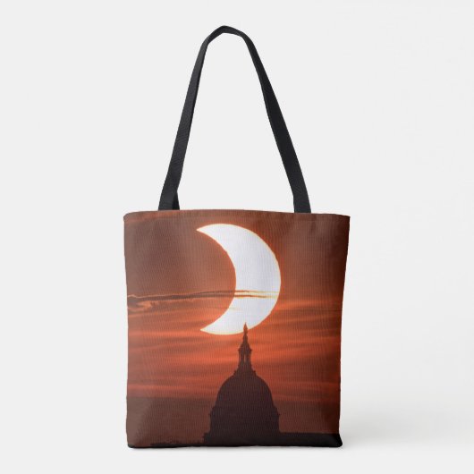 Zonneclipse 2021 tote bag (Achterkant)