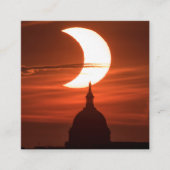 Zonneclipse 2021 vierkante visitekaartje (Voorkant)