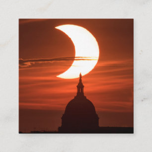 Zonneclipse 2021 vierkante visitekaartje