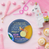 Zonneclipse Party Funny Retro Sun Viewing 2017 Papieren Bordje (Feest)