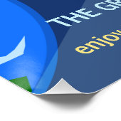 Zonneclipse Party Funny Retro Sun Viewing 2017 Perfect Poster (Hoek)