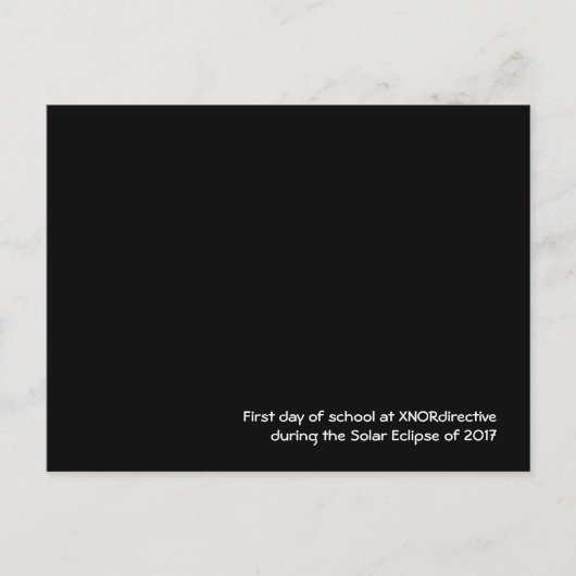 Zonneclipse van 2017 Briefkaart (Voorkant)