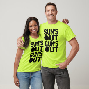 Zonnecrème op, Spieren uit T-shirt