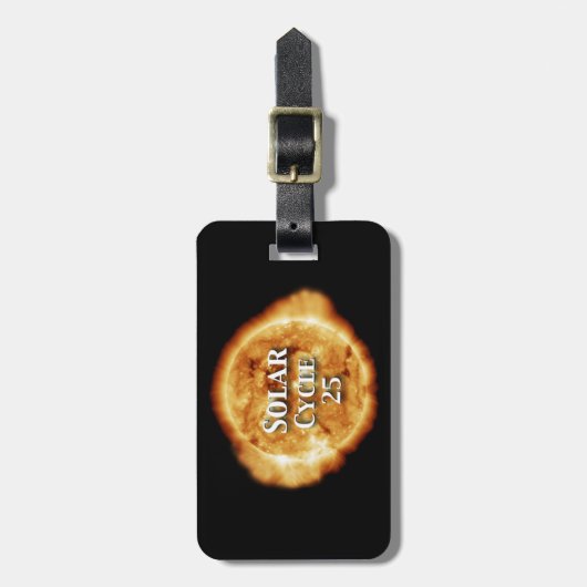 Zonnecyclus 25 Actieve zon Bagagelabel (Voorkant verticaal)