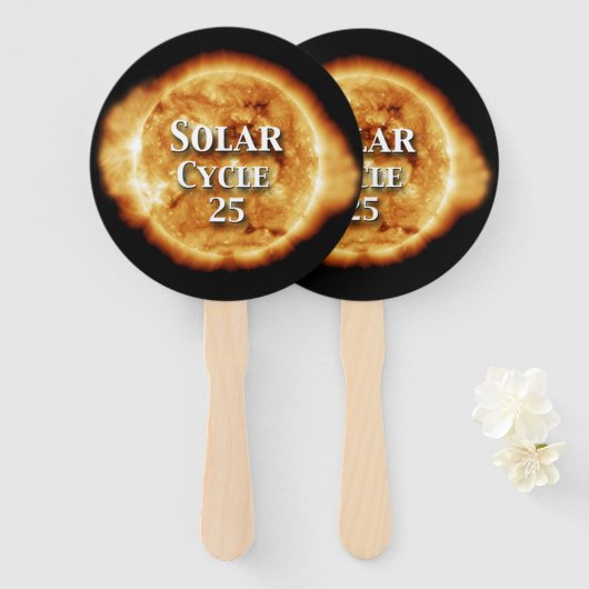 Zonnecyclus 25 Actieve zon Handwaaier (Voorkant en achterkant)