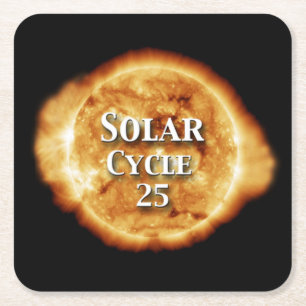 Zonnecyclus 25 Actieve zon Kartonnen Onderzetters