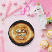 Zonnecyclus 25 Actieve zon Papieren Bordje (Feest)