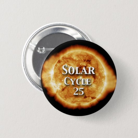Zonnecyclus 25 Actieve zon Ronde Button 5,7 Cm (Voorkant /achterkant)
