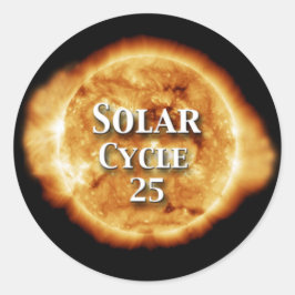 Zonnecyclus 25 Actieve zon Ronde Sticker