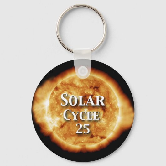 Zonnecyclus 25 Actieve zon Sleutelhanger (Voorkant)