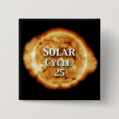 Zonnecyclus 25 Actieve zon Vierkante Button 5,1 Cm (Voorkant)
