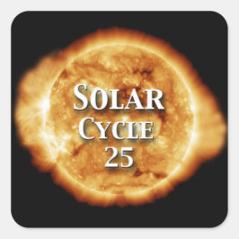 Zonnecyclus 25 Actieve zon Vierkante Sticker