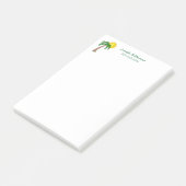 Zonnedag bij de Beach Palm Tree Custom Wording Post-it® Notes (Schuin)